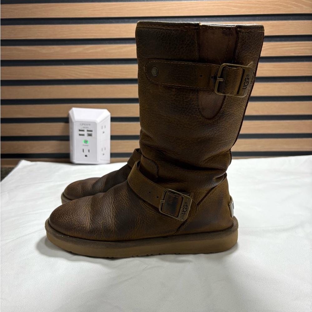 UGG Cream Sheepskin Lined Boots